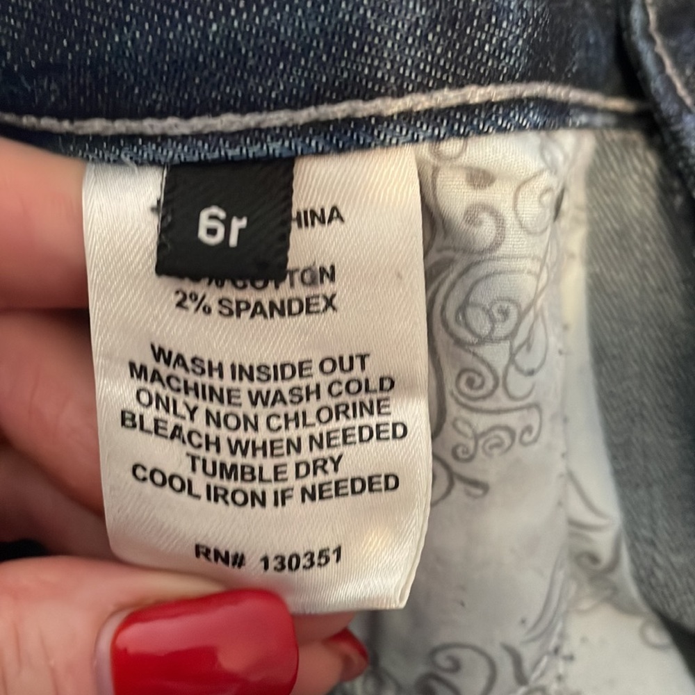 Express blue jeans size 6R - Picture 3 of 4